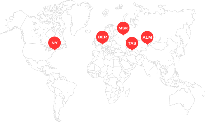 MBA affiliates work in Moscow, Berlin, New-York, Tashkent, and Almaty