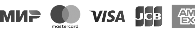 Способы оплаты: VISA International, Mastercard Worldwide, JCB, МИР